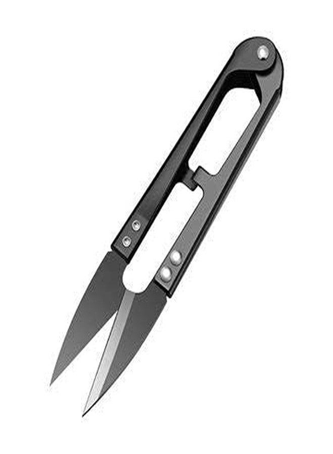 ZUBSHA Carbon Steel Sewing Scissors Cutter Set Trimming Nipper Yarn Lightweight Thread Cutter - Portable Mini Embroidery Clipper Stitching Snip for DIY, Household Supplies (4Pcs, Black) - Image 1